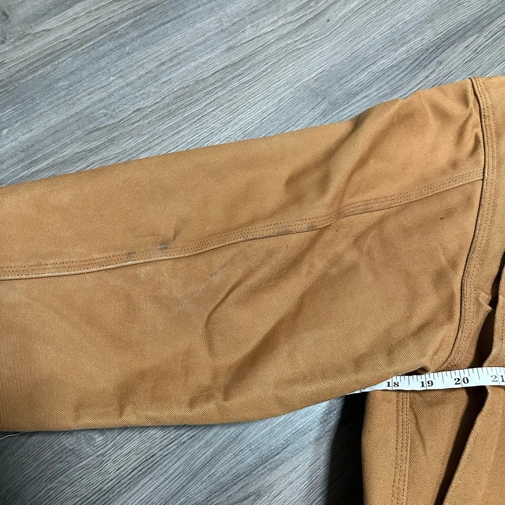 Carhartt Blanket Lined Chore Jacket Brown Michigan Corduroy Collar C001 Sz XL - Picture 9 of 13
